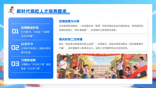 蓝色3D风迎新班会PPT模板