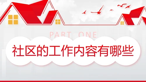 红色简约文化墙风党建引领社区治理宣讲培训PPT党课