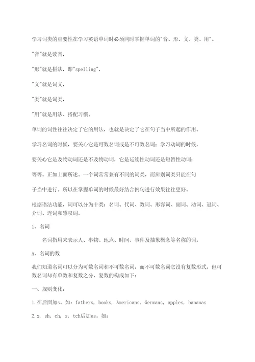 初一英语语法大全