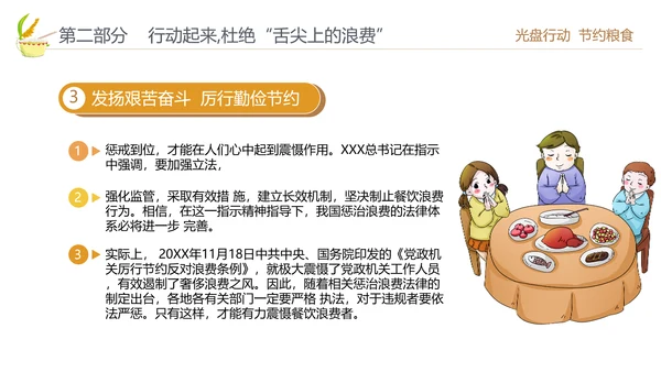 向舌尖上的浪费说不光盘行动节约粮食PPT