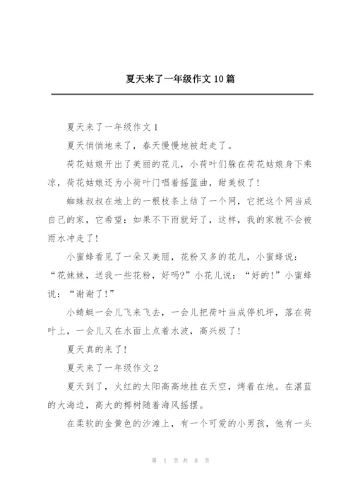 夏天来了一年级作文10篇.docx