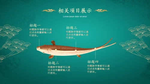 绿金色中国风年度工作总结通用PPT模板