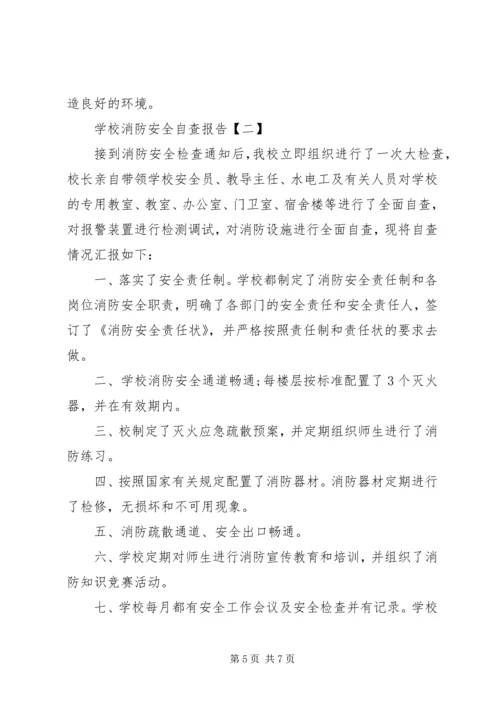 学校消防安全自查报告.docx