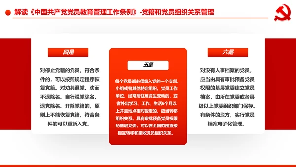 党员教育管理工作条例学习解读PPT模板