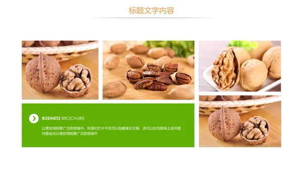 休闲美食美味坚果干果核桃宣传PPT模板
