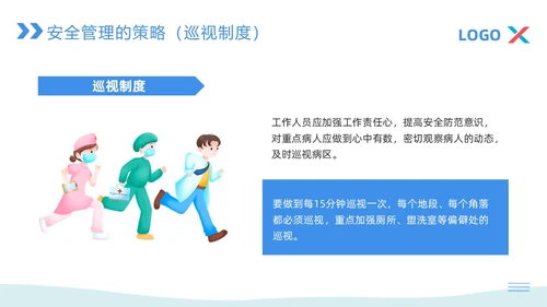 蓝粉色简约病区安全管理PPT模板宣传PPT动态PPT
