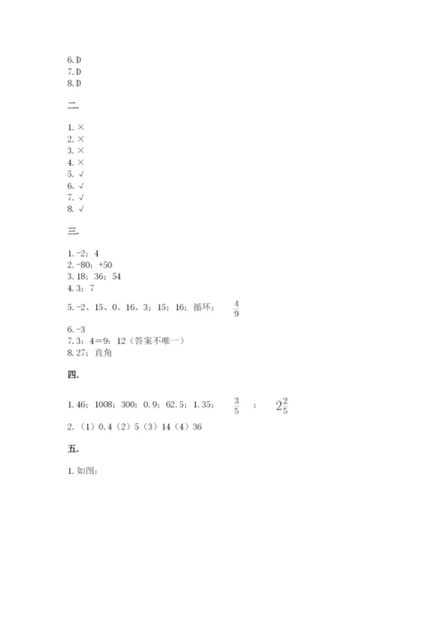 小学六年级升初中模拟试卷附参考答案【考试直接用】.docx