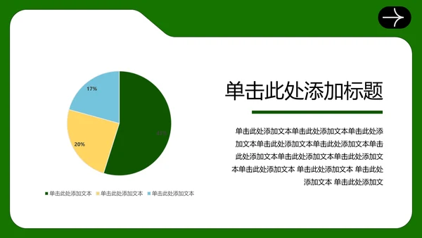 绿色扁平风工作述职PPT模板