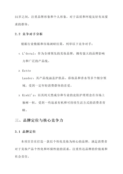 美妆项目营销策略分析方案