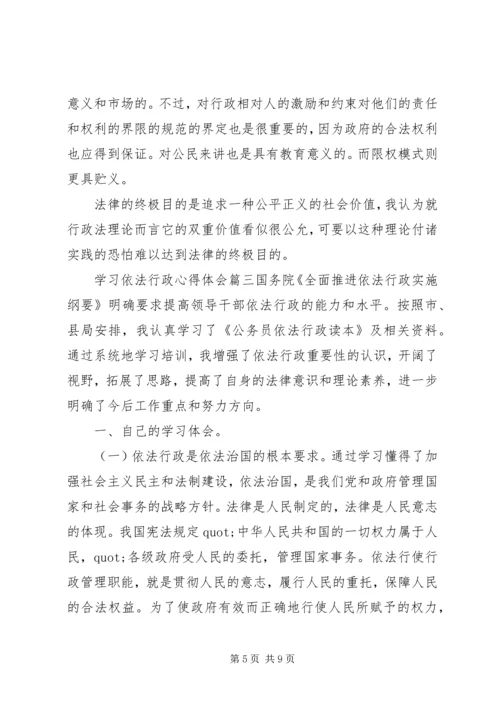 学习依法行政心得体会范文.docx