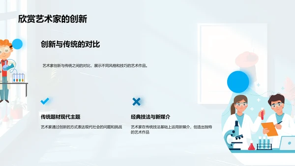 美术馆艺术鉴赏PPT模板