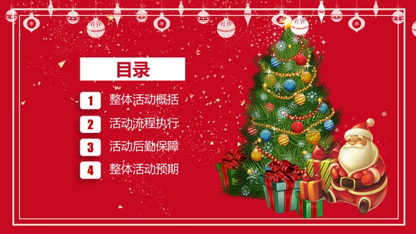 欢乐喜庆圣诞节活动策划通用PPT模板