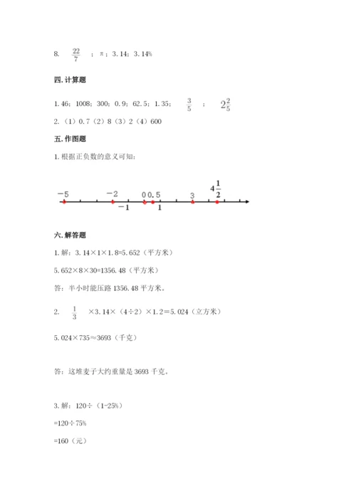 人教版六年级下册数学期末测试卷（实用）word版.docx