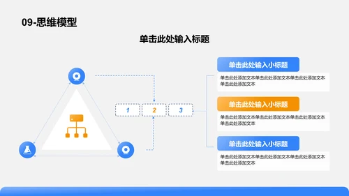 蓝色渐变风思维模型PPT模板
