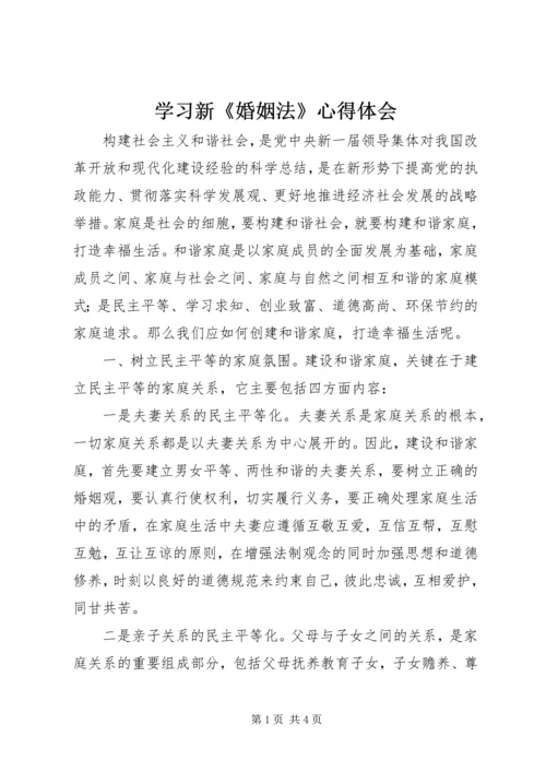 学习新《婚姻法》心得体会.docx