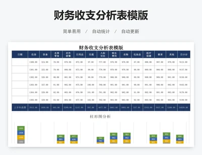 财务收支分析表模版