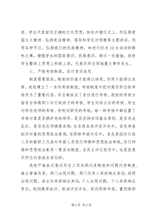 学校关于意识形态工作的汇报材料.docx