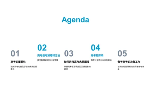 高考备考指南PPT模板