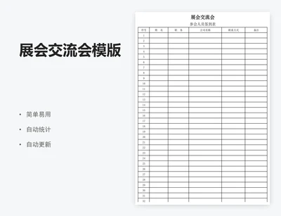 展会交流会模版