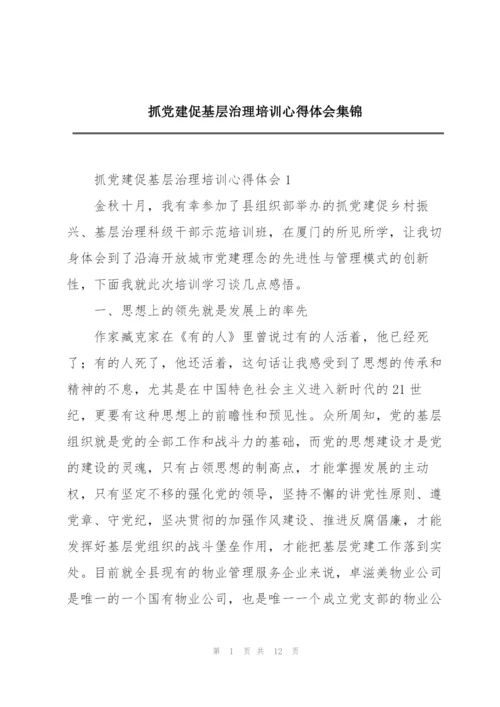 抓党建促基层治理培训心得体会集锦.docx