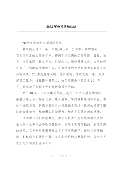 2022年公司活动总结.docx