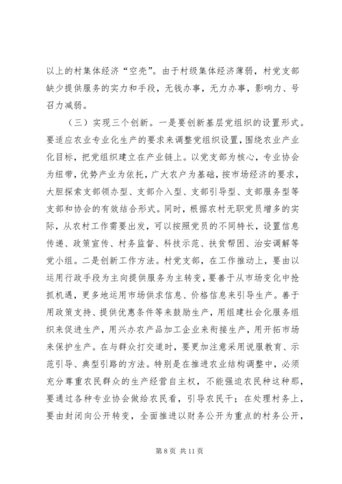 山村党支部的调研与思考.docx