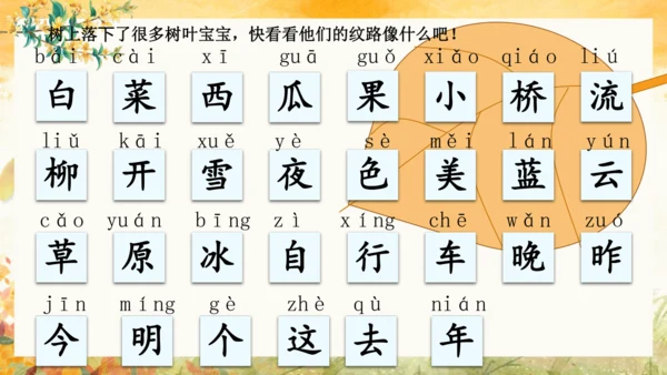 统编版语文一上第四单元单元整理课 课件
