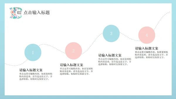 绿色文艺花卉总结汇报PPT模板