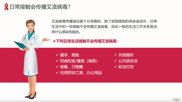 预防艾滋病科普宣讲通用PPT课件