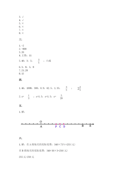 苏教版六年级数学下学期期末测试题含答案（实用）.docx