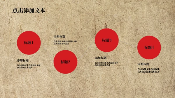 怀旧风红色剪影天安门五四青年节通用PPT模板