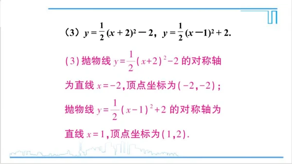 【高效备课】人教版九(上) 22.1 二次函数的图象和性质 习题22.1 课件