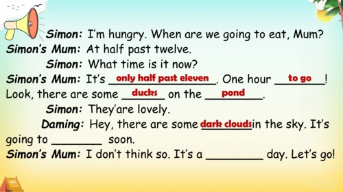 外研社六下 Module2 Unit1 when are we going to eat 课件