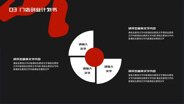 黑色时尚风门店创业计划书PPT模板