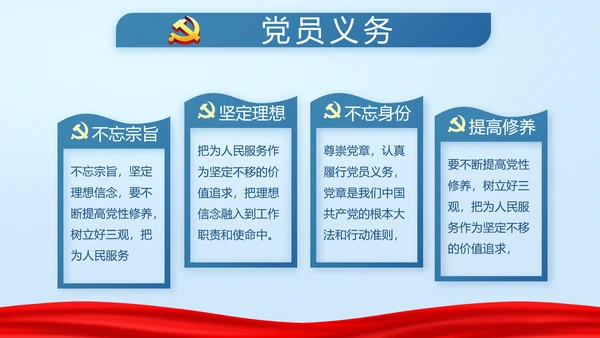 蓝色党支部年终述职报告学习教育PPT
