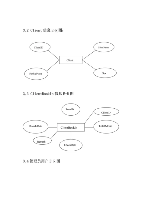 宾馆综合管理系统C数据库优秀课程设计.docx