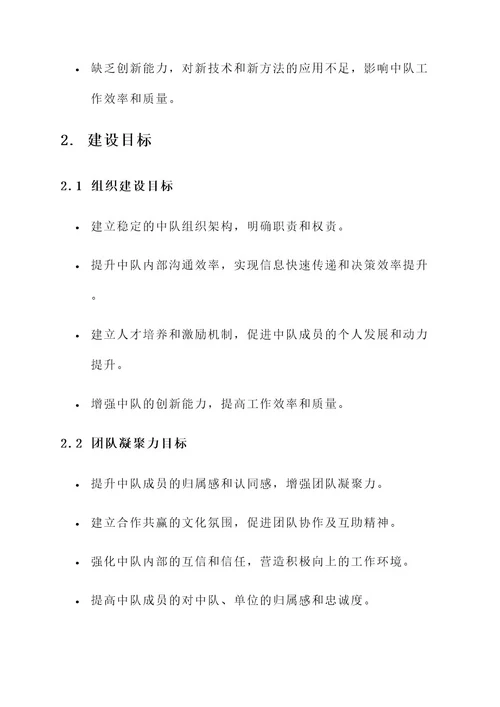 中队建设意见方案