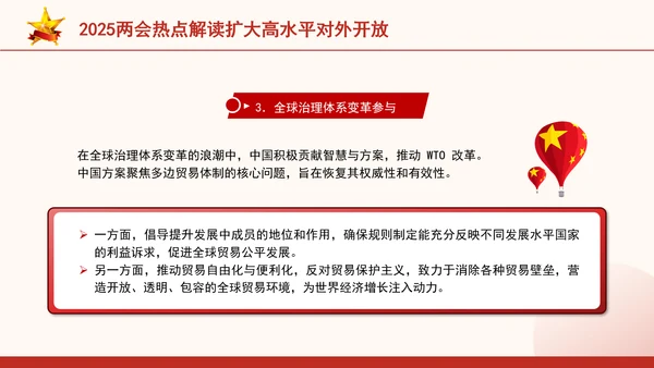2025两会热点解读扩大高水平对外开放ppt