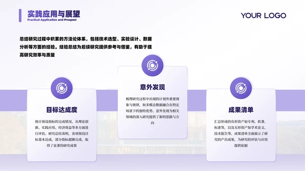 紫色简约风毕业答辩PPT通用模板