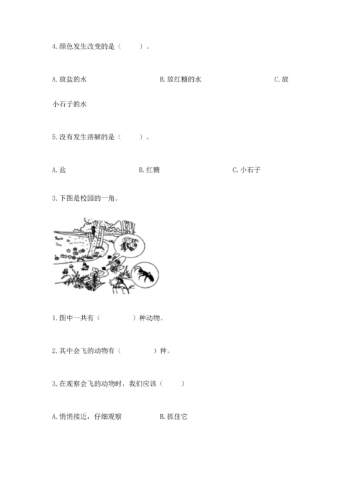 教科版一年级下册科学期末测试卷附答案（夺分金卷）.docx