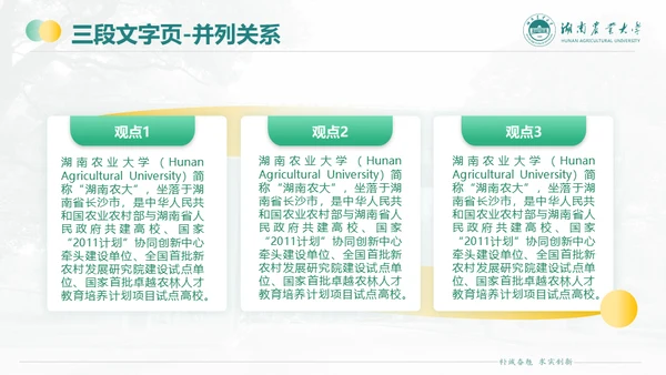 湖南农业大学毕业课题答辩通用PPT模板