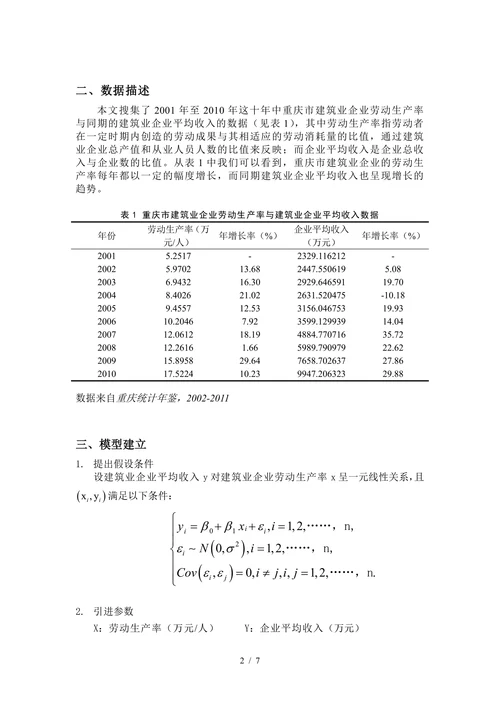 硕士研究报告生《数理统计》课程论文