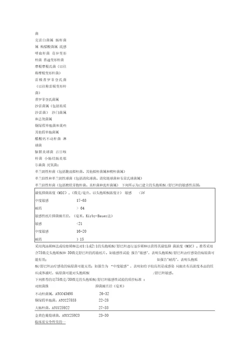 注射用头孢哌酮钠舒巴坦钠说明书舒普深