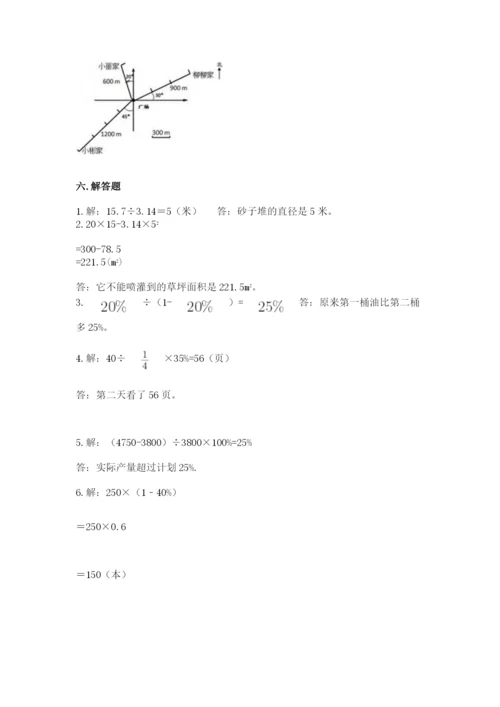 人教版六年级上册数学期末测试卷附答案【综合题】.docx