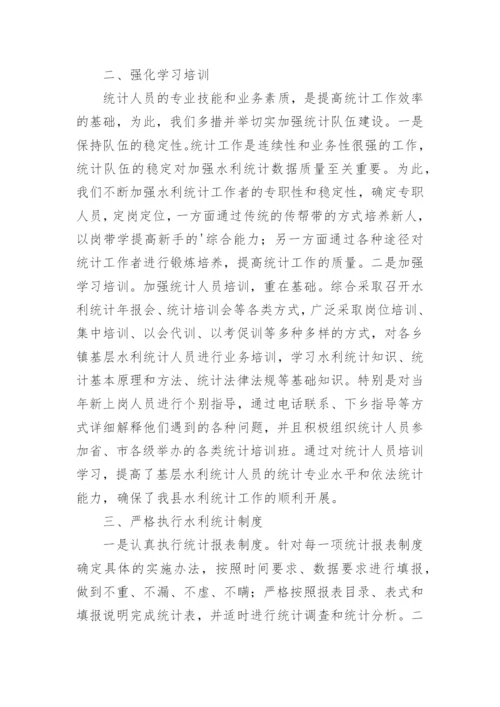 水利统计自查报告.docx