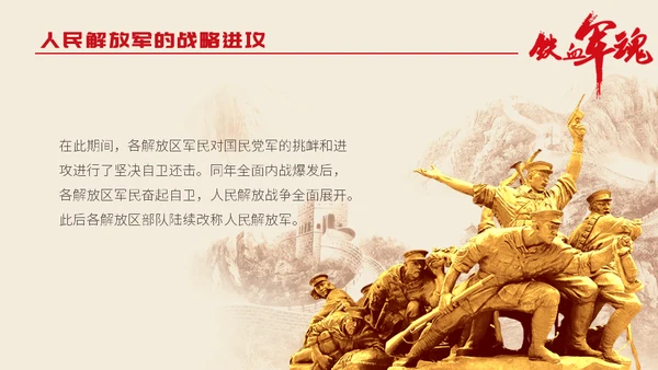 中国解放军铁血军魂-建军节通用PPT模板