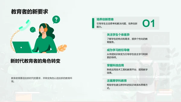新时代教育新挑战PPT模板