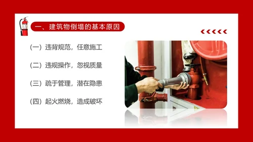 红色主题建筑倒塌救援处置与救援