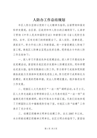 人防办工作总结规划.docx