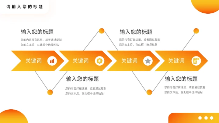 橙色渐变干净时尚简约学习汇报PPT模板